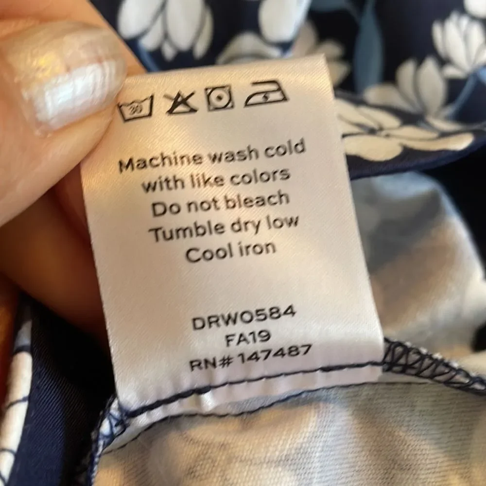 NWT Draper James blue & white floral print sleeveless dress - Picture 9 of 9